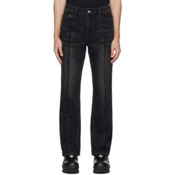 Black Stagger Streamline Arch Jeans 241299M186000