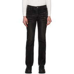 Black Stagger Streamline Arch Jeans 231299M186002