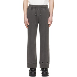 Gray Garment-Dyed Sweatpants 241299M190000