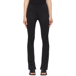 Black Recycled Nylon Trousers 221949F087003