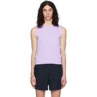 Purple Fitted Tank Top 231109M214000