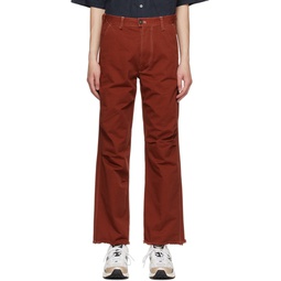 Red Worker Trousers 231109M191000