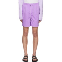 Purple Knee Shorts 231109M193002