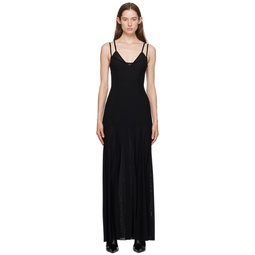 Black Leander Maxi Dress 232998F055004