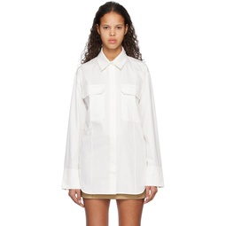 White Hazel Shirt 231998F109006