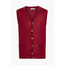 Cashmere and silk-blend vest