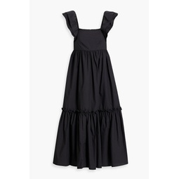 Darby ruffled cotton-poplin midi dress