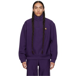 Purple American Script Sweater 232111M202013