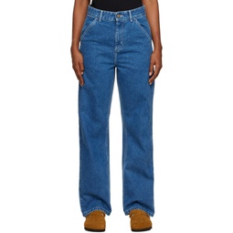 Blue Simple Jeans 232111F069014