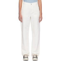 White Pierce Trousers 241111F069014