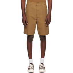 Brown Single Knee Shorts 241111M193048