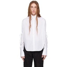 White Drawstring Shirt 232553M192017