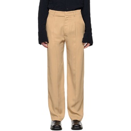 Beige Tailored Trousers 222553M191038