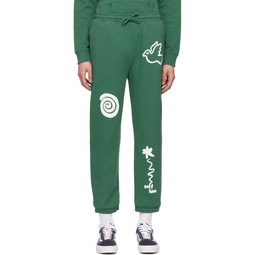 Green Top Buns Sweatpants 231033M190001