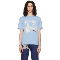 Blue Yellowstone Bone T Shirt 231033M213026