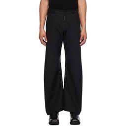 Black Architectural Trousers 232177M191000