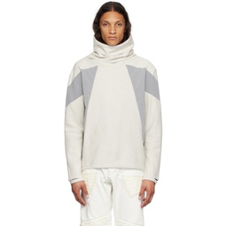 Off White Paneled Turtleneck 232177M205001