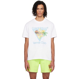 White Afro Cubism Tennis Club T Shirt 241195M213036