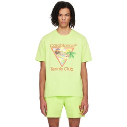 Green Afro Cubism Tennis Club T Shirt 241195M213037