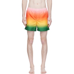 Multicolor Gradient Swim Shorts 241195M208003