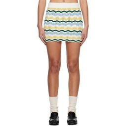 Multicolor Wave Miniskirt 241195F090000