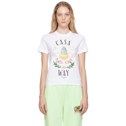 White Casa Way T Shirt 232195F110011