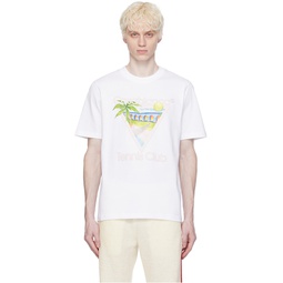 White Tennis Club Icon T Shirt 241195M213002