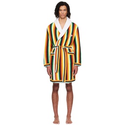 Multicolor Striped Robe 241195M219000
