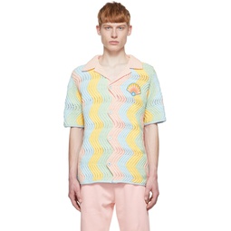 Multicolor Knit Casa Shell Shirt 221195M192033