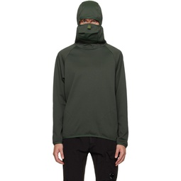 Khaki Full Face Hoodie 232851M202003