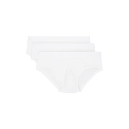 Three Pack White Y Briefs 241425M217003