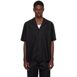 Black Pyjama Shirt 241425M192002