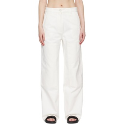 White Virginia Trousers 241002F069000