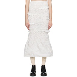 White Venus Midi Skirt 241002F092002