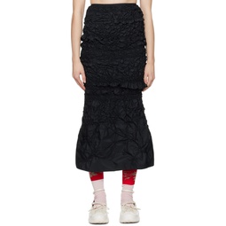 Black Venus Midi Skirt 241002F092001