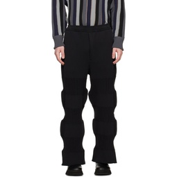 Black Fluted 1 Trousers 231587M191002