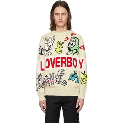 Beige Loverboy Sweater 241101M201006