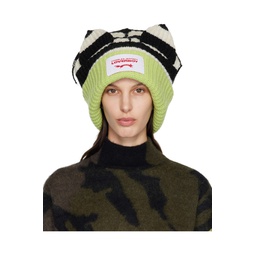 SSENSE Exclusive Black Supersized Chunky Ears Beanie 222101F014019