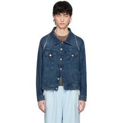 Indigo Convertible Denim Jacket 241785M177002