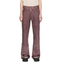 Brown Simplified Zip Jeans 241785M186001