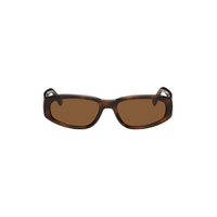 Brown Angular Sunglasses 241230F005007