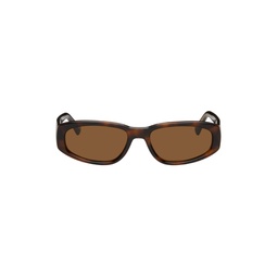 Brown Angular Sunglasses 241230F005007