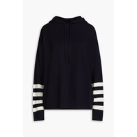 Striped wool and cashmere-blend hoodie