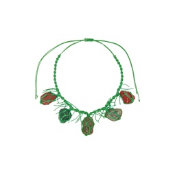 Green Macrame Necklace 231529F023013
