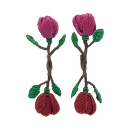 SSENSE Exclusive Multicolor Rose Earrings 231529F022015