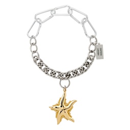 Silver   Gold Starfish Necklace 221529M145034