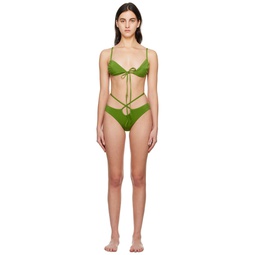 Green Solis   Looped Tie Bikini 231311F105002