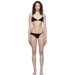 Black Compact Asymmetrical Bikini 221311F105000