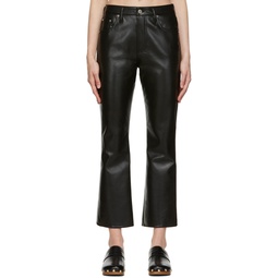 Black Isola Leather Pants 222030F087004