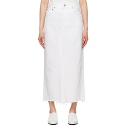 Off White Circolo Denim Maxi Skirt 241030F092000